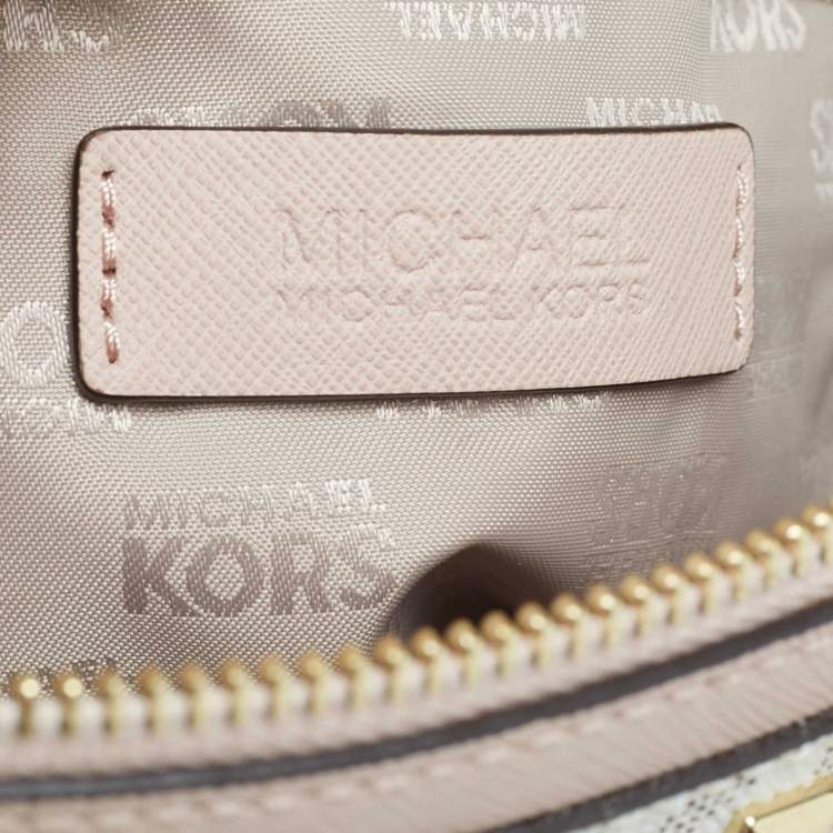 Pre Owned MICHAEL Michael Kors Pink Leather Small Studded Sandrine Satchel