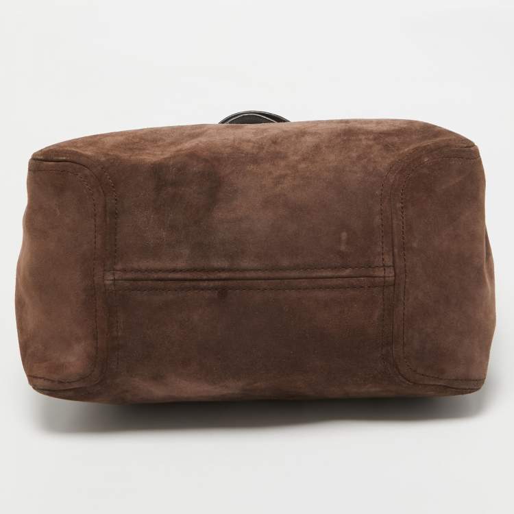 مملوكة مسبقًا MICHAEL Michael Kors Brown Suede and Leather Shopper Tote