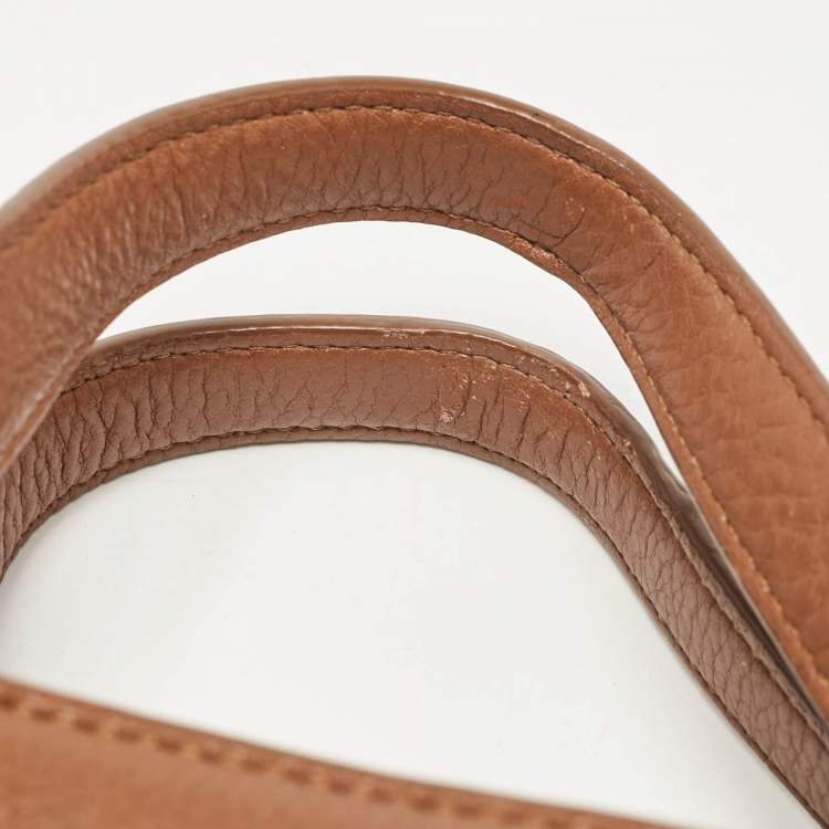 Pre Owned MICHAEL Michael Kors Brown Soft Leather Anabelle Zip Tote