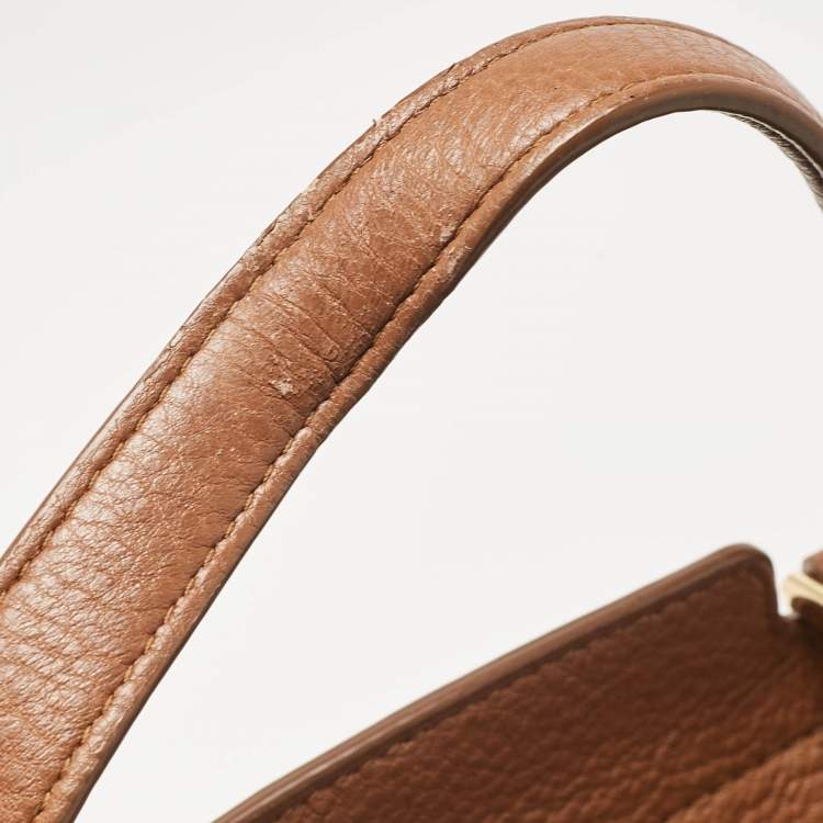 Pre Owned MICHAEL Michael Kors Brown Soft Leather Anabelle Zip Tote