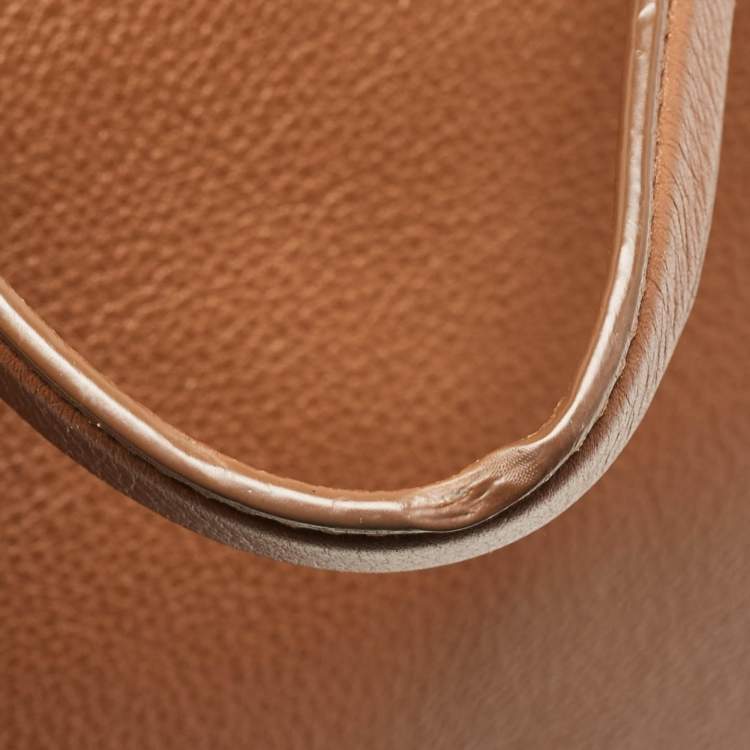 Pre Owned MICHAEL Michael Kors Brown Soft Leather Anabelle Zip Tote