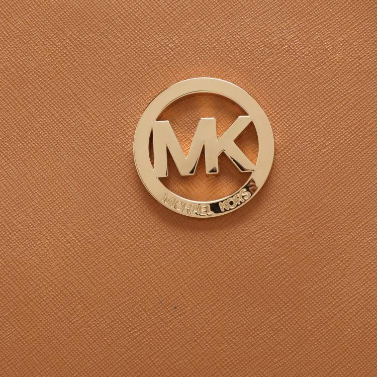 Pre Owned MICHAEL Michael Kors Brown Leather Jet Set Chain Shoulder Bag