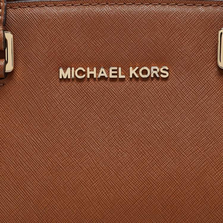 Pre Owned MICHAEL Michael Kors Brown Leather Medium Selma Satchel