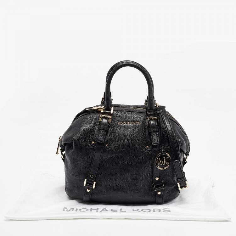 Pre Owned MICHAEL Michael Kors Black Leather Bedford Legacy Satchel