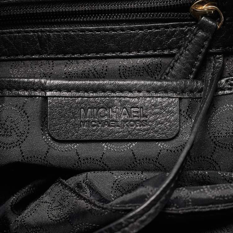 Pre Owned MICHAEL Michael Kors Black Leather Bedford Legacy Satchel