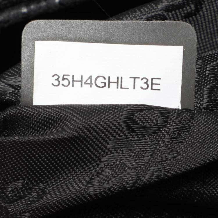 Pre Owned MICHAEL Michael Kors Black Python Print Leather Large East West Hamilton Tote