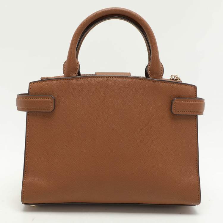Pre Owned MICHAEL Michael Kors Brown Leather Small Karla EW Tote