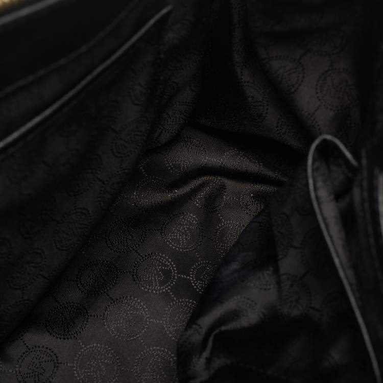 Pre Owned MICHAEL Michael Kors Black Leather Medium Sutton Tote