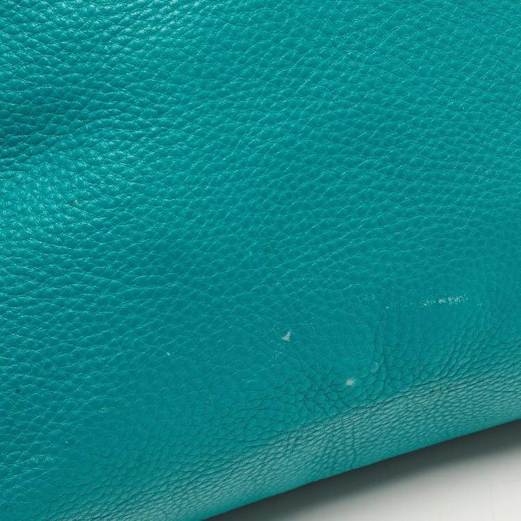 Pre Owned MICHAEL Michael Kors Green Leather North South Tote