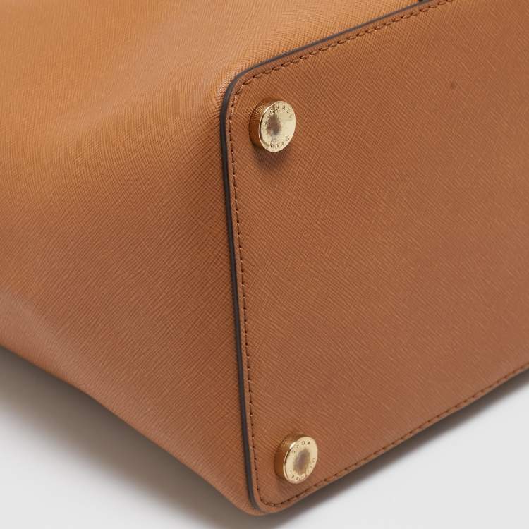Pre Owned MICHAEL Michael Kors Brown Coated Canvas Large Sady Carryall Tote