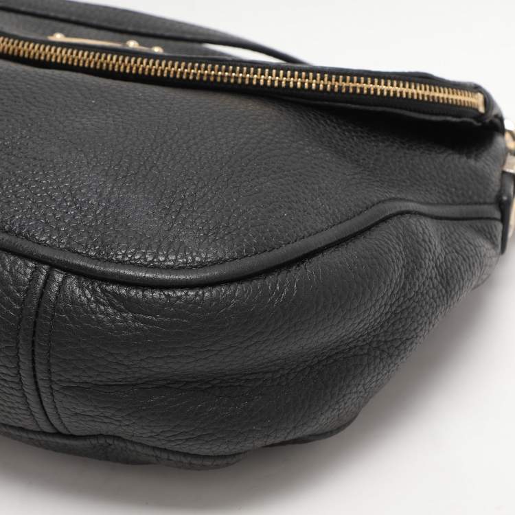 Pre Owned MICHAEL Michael Kors Black Leather Bedford Tassel Crossbody Bag