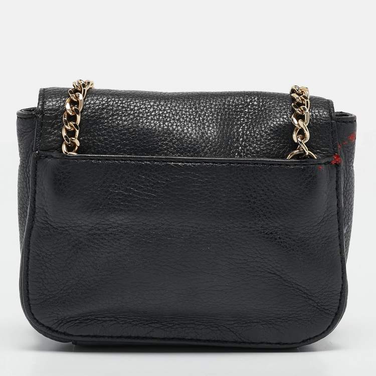 Pre Owned MICHAEL Michael Kors Black Leather Fulton Crossbody Bag
