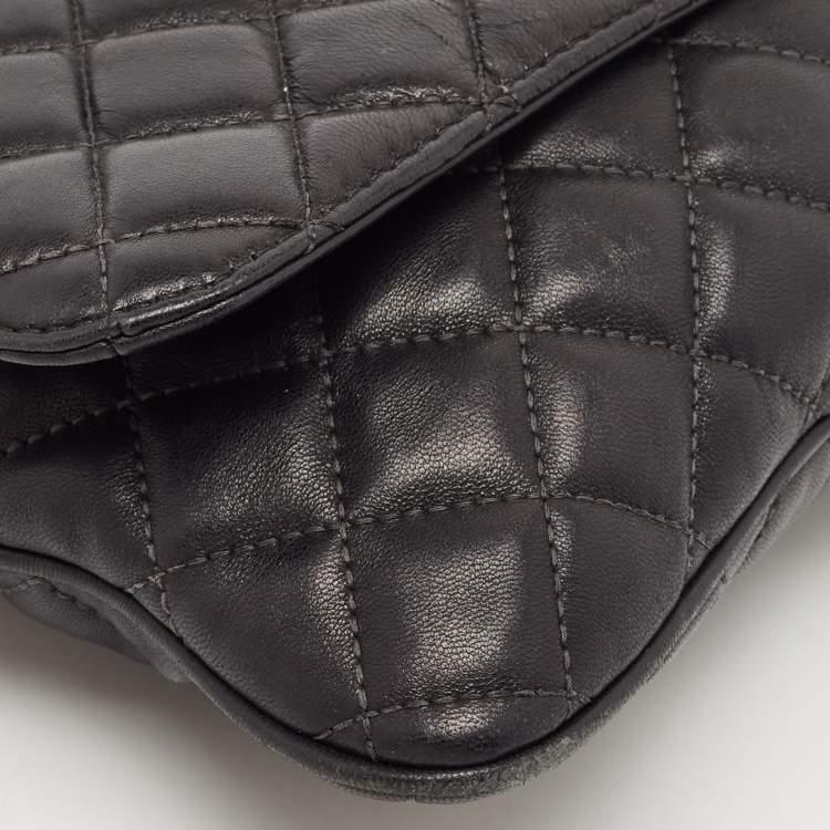 Pre Owned MICHAEL Michael Kors Black Quilted Leather Crossbody Bag