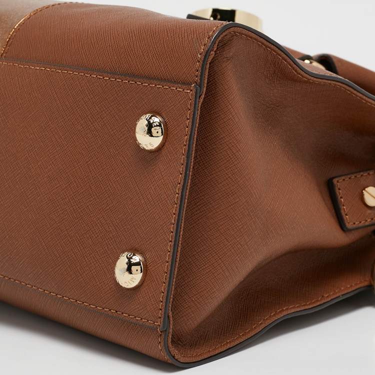 Pre Owned MICHAEL Michael Kors Brown Leather Medium Hamilton East West Tote