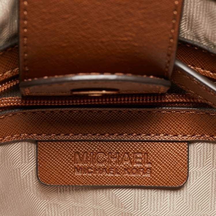Pre Owned MICHAEL Michael Kors Brown Leather Medium Hamilton East West Tote