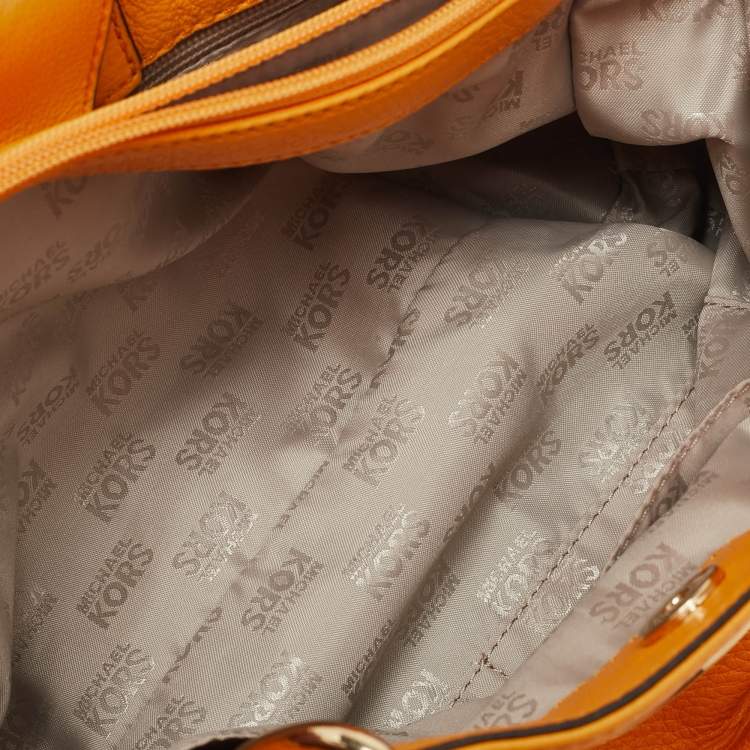 Pre Owned MICHAEL Michael Kors Dark Yellow Leather Fulton Chain Tote