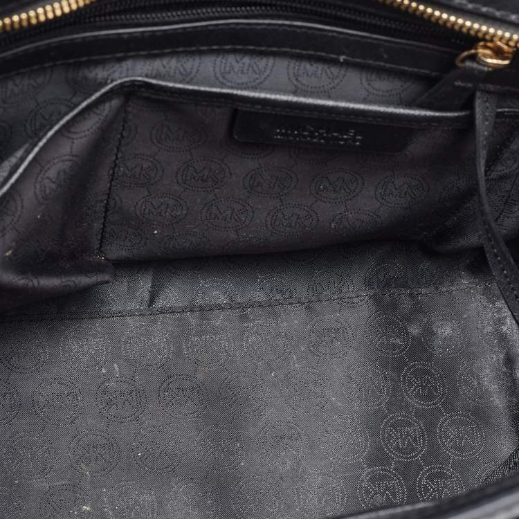 Pre Owned MICHAEL Michael Kors Black Saffiano Leather Large Selma Satchel