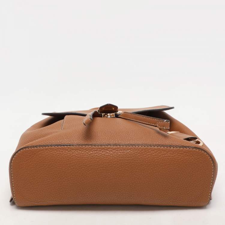 Pre Owned MICHAEL Michael Kors Brown Leather Medium Romy Backpack