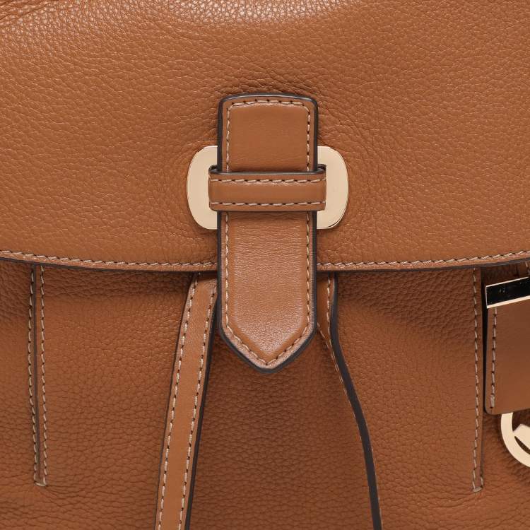 Pre Owned MICHAEL Michael Kors Brown Leather Medium Romy Backpack