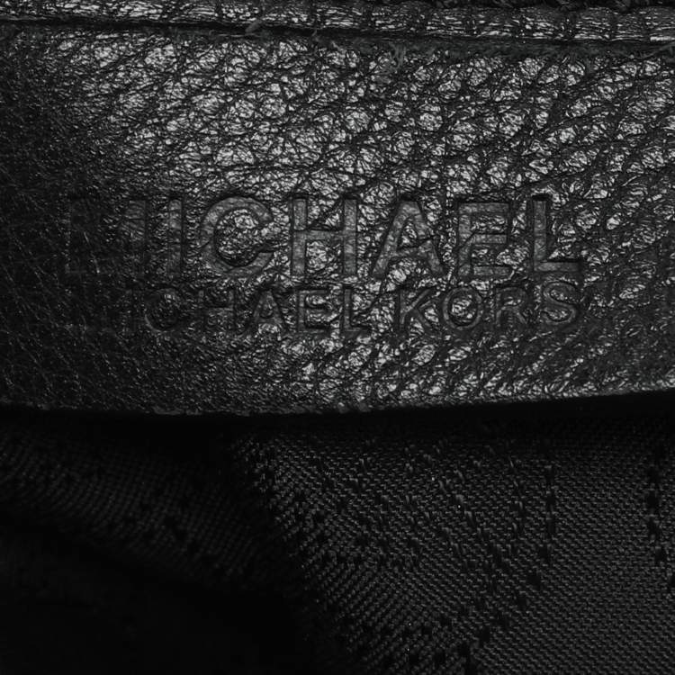 Pre Owned MICHAEL Michael Kors Black Leather Tassel Satchel