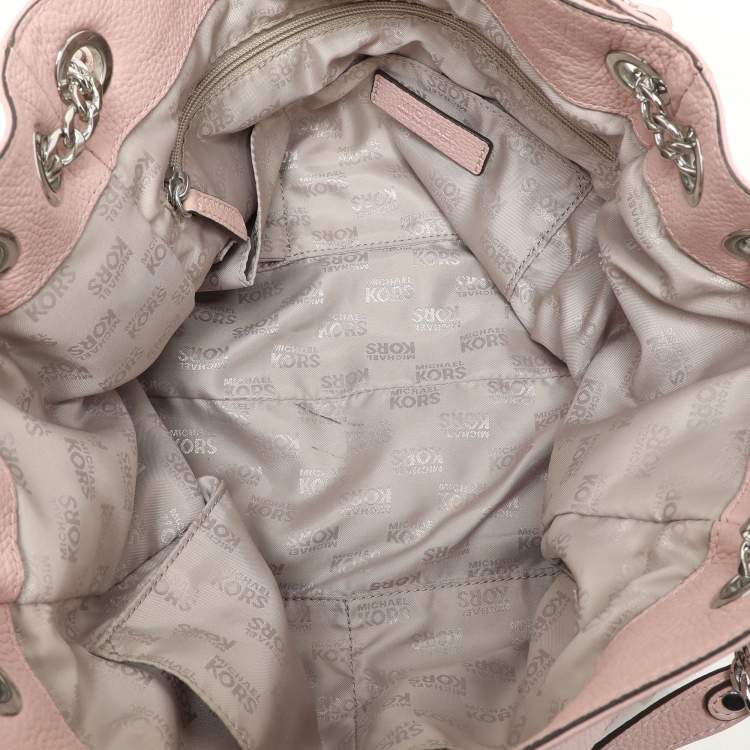 Pre Owned MICHAEL Michael Kors Pink Leather Jet Set Chain Satchel