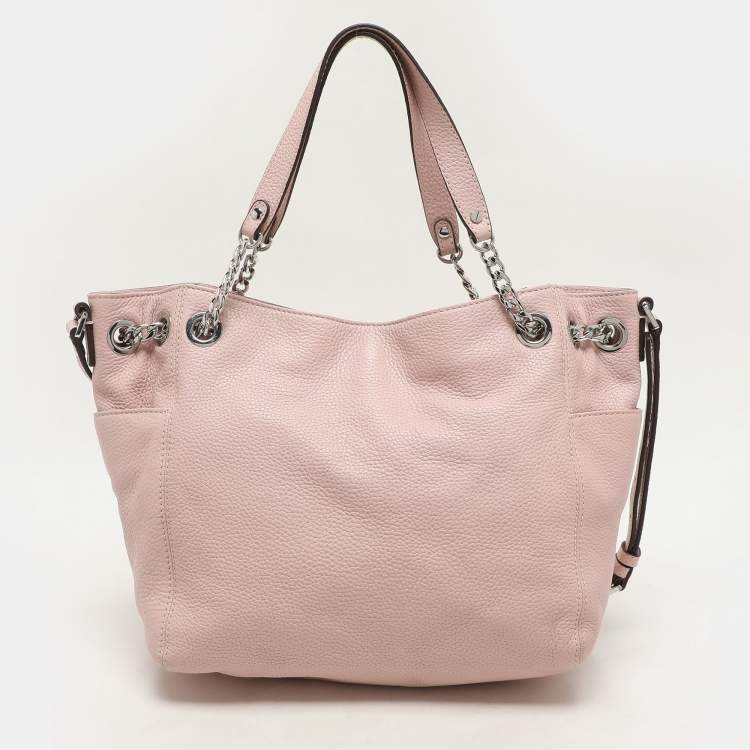 Pre Owned MICHAEL Michael Kors Pink Leather Jet Set Chain Satchel