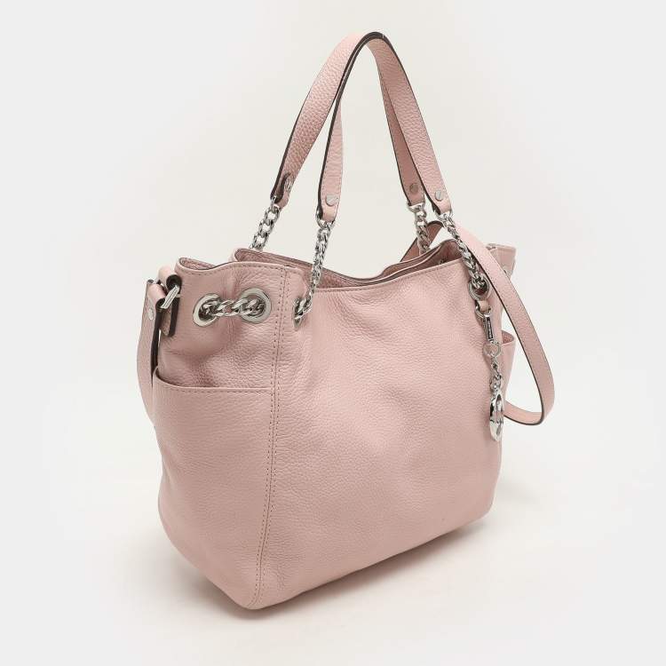 Pre Owned MICHAEL Michael Kors Pink Leather Jet Set Chain Satchel