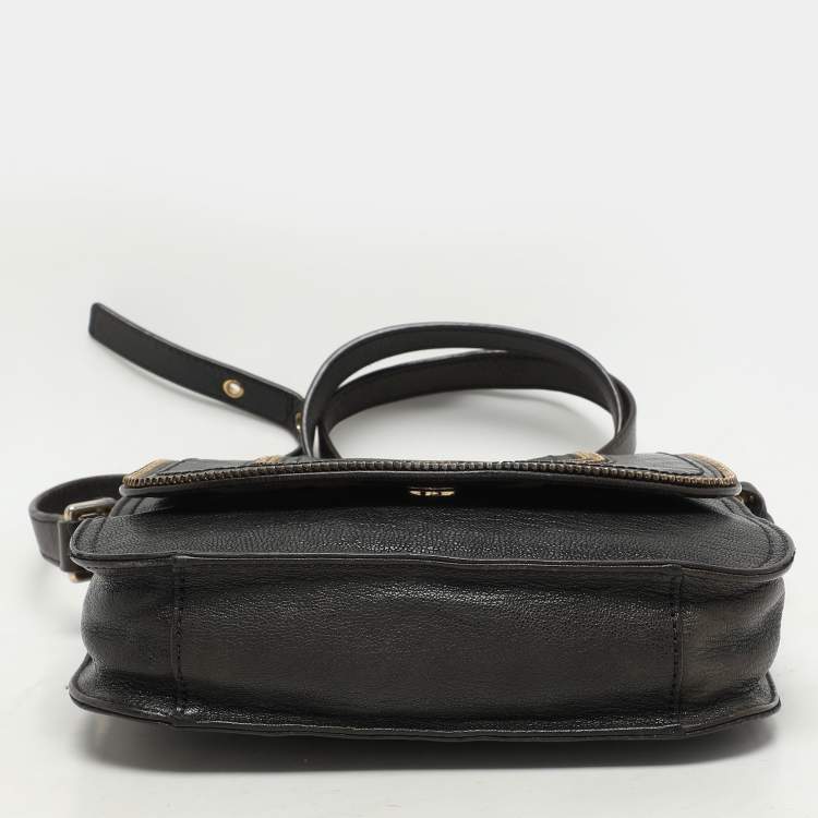 Pre Owned MICHAEL Michael Kors Navy Blue Leather Naomi Crossbody Bag