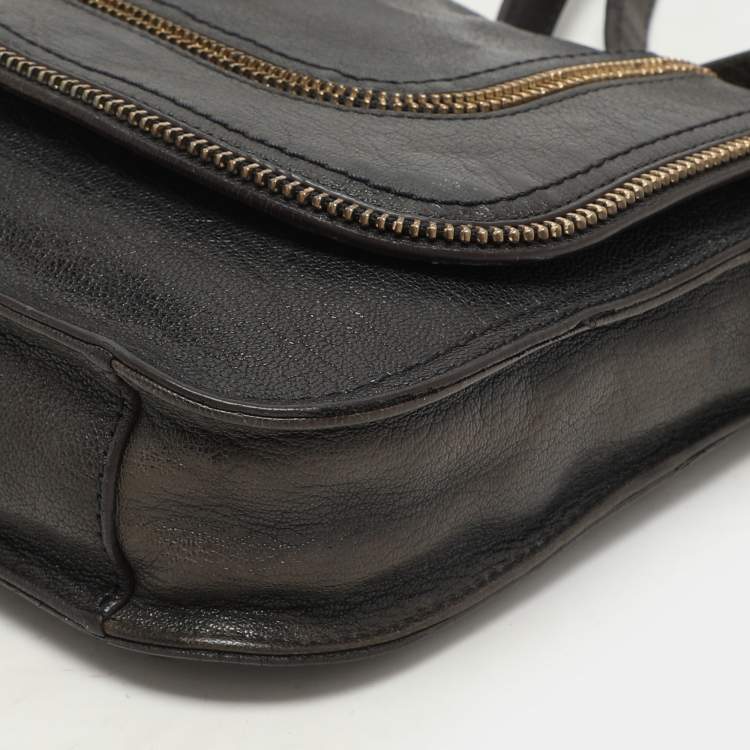 Pre Owned MICHAEL Michael Kors Navy Blue Leather Naomi Crossbody Bag