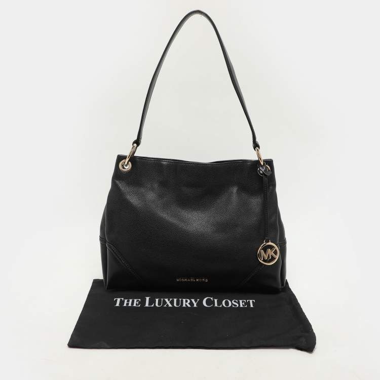 Pre Owned MICHAEL Michael Kors Black Leather Nicole Hobo