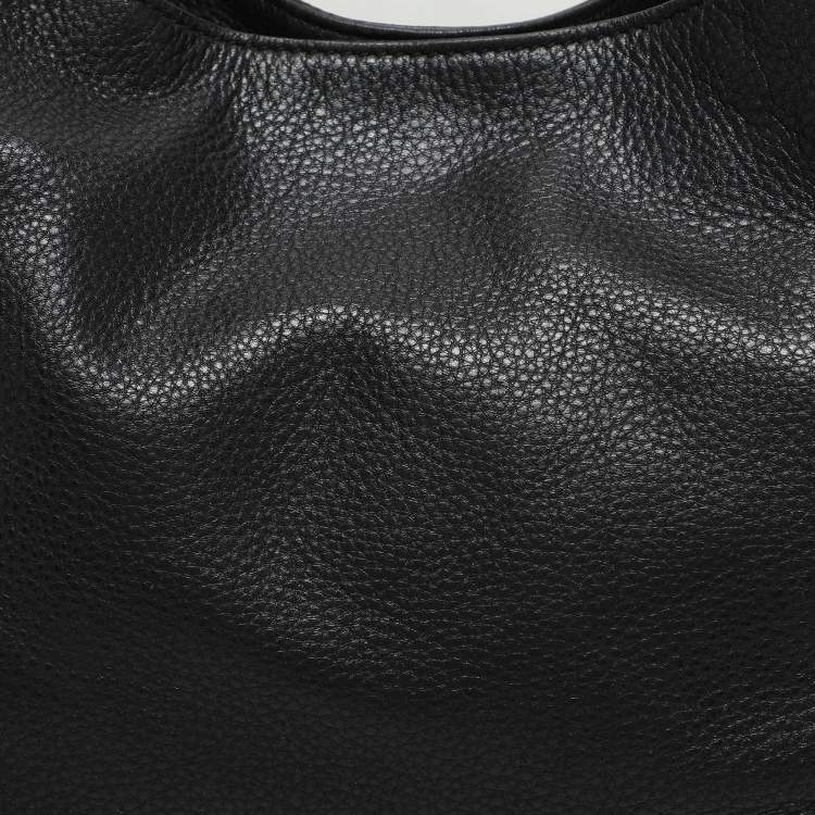 Pre Owned Michael Michael Kors Black Leather Fulton Hobo