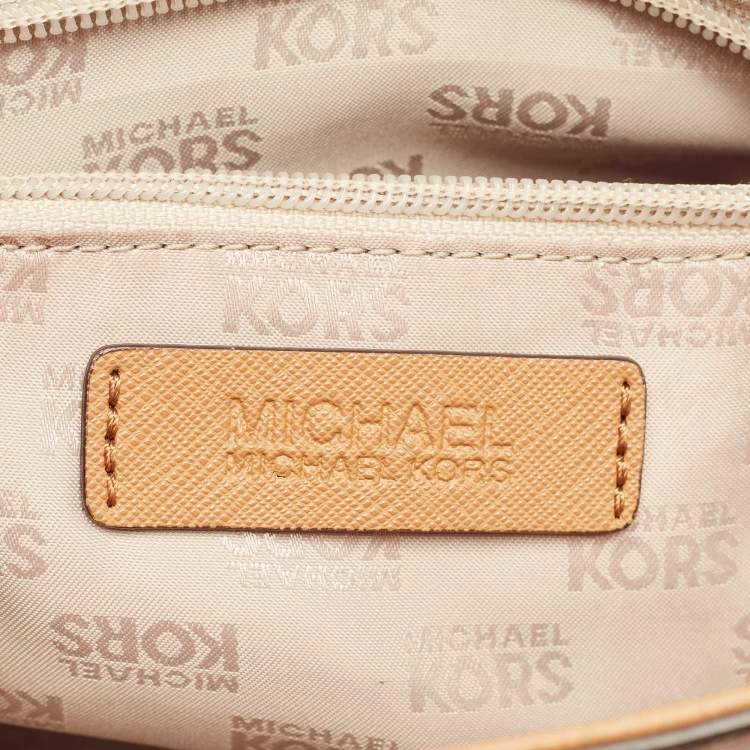 Pre Owned MICHAEL Michael Kors Brown Saffiano Leather Mini Kellen Tote