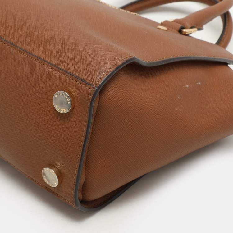 Pre Owned MICHAEL Michael Kors Brown Leather Medium Selma Satchel