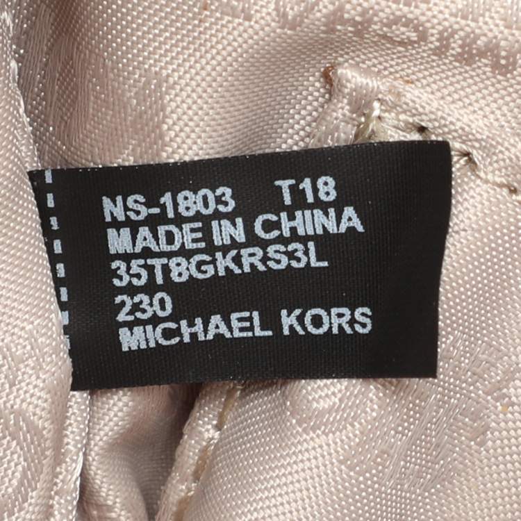 Pre Owned MICHAEL Michael Kors Brown Leather Large Karson Tote