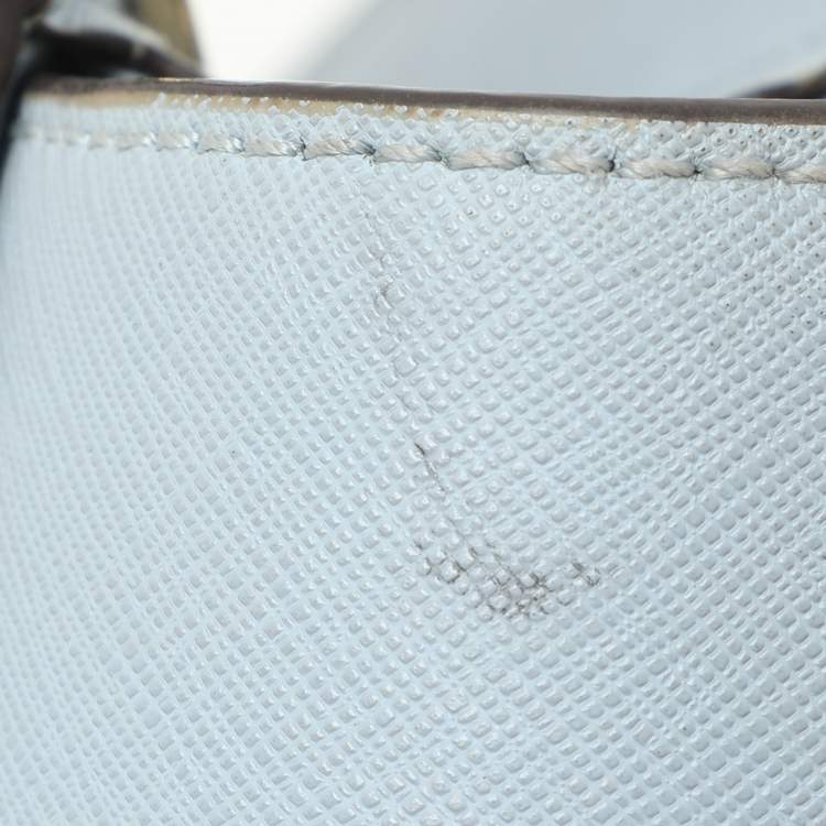 Pre Owned MICHAEL Michael Kors Blue Leather Medium Selma Satchel