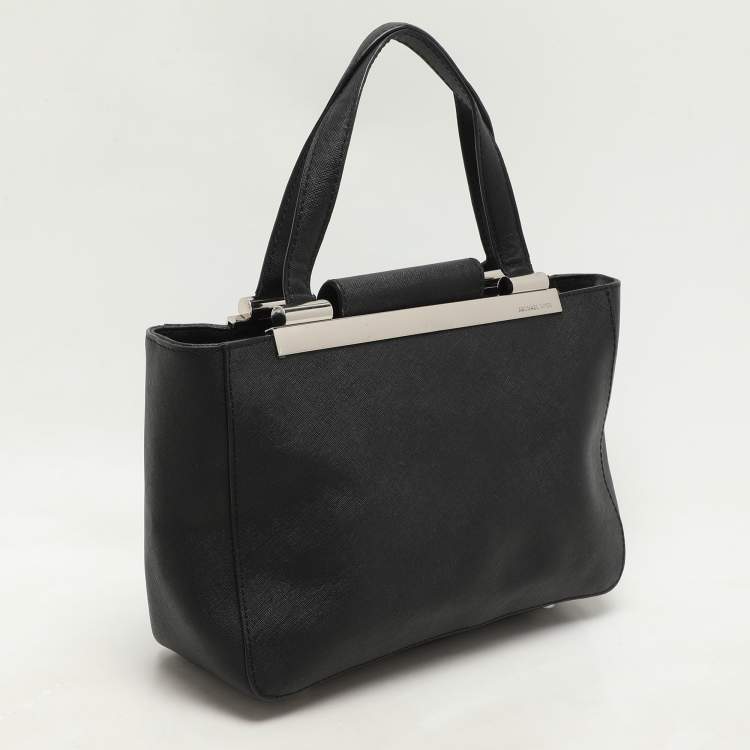 Pre Owned MICHAEL Michael Kors Black Leather Tilda Tote