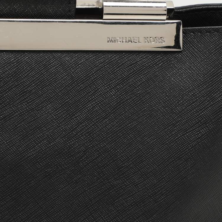 Pre Owned MICHAEL Michael Kors Black Leather Tilda Tote