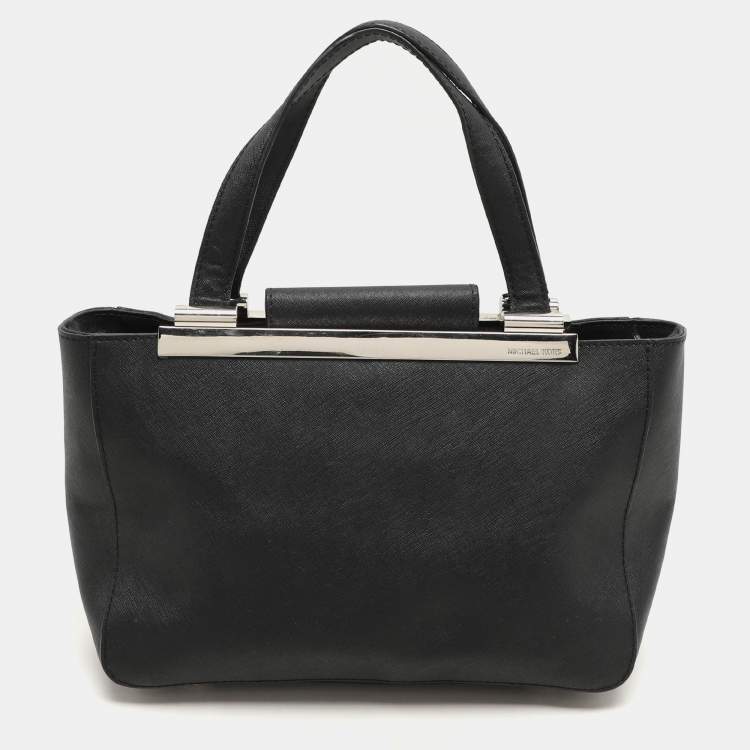 Pre Owned MICHAEL Michael Kors Black Leather Tilda Tote