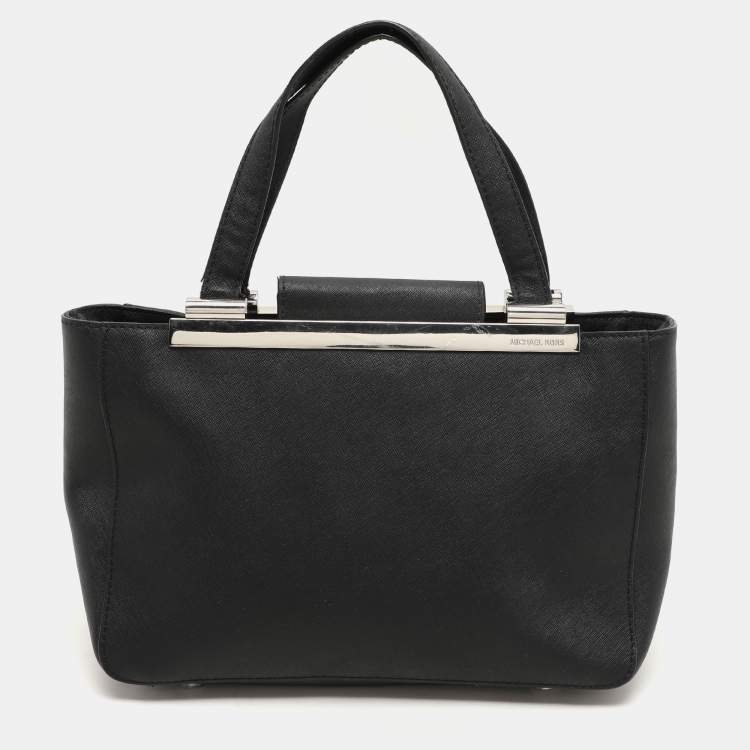 Pre Owned MICHAEL Michael Kors Black Leather Tilda Tote