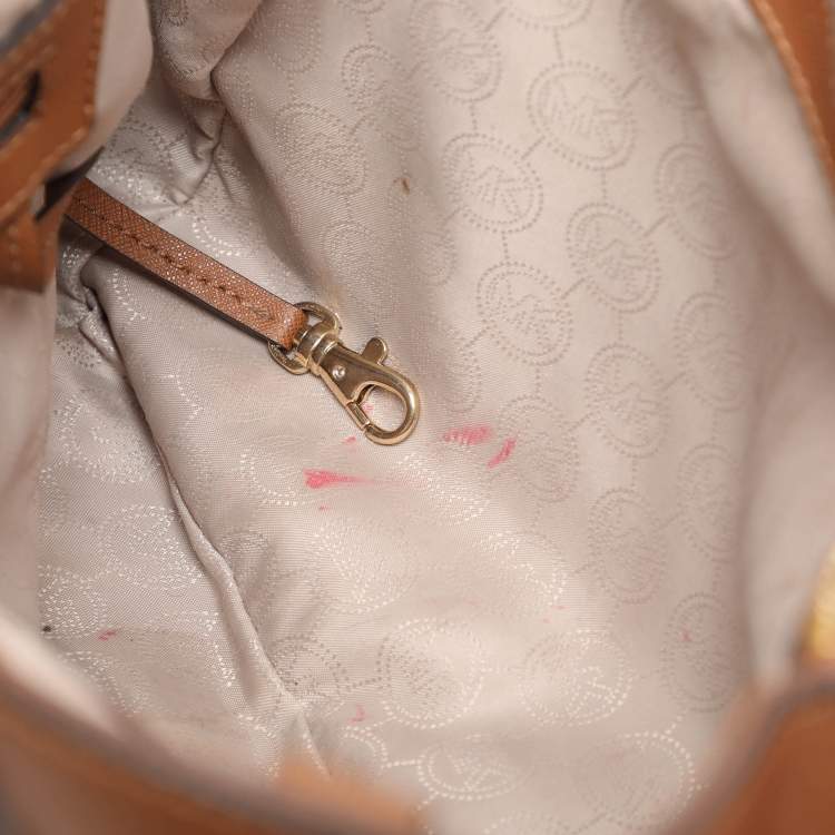 Pre Owned MICHAEL Michael Kors Brown Leather Large Cynthia Tote