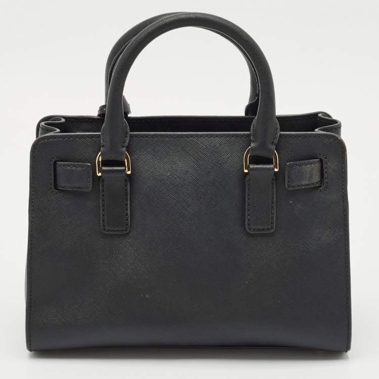 Pre Owned MICHAEL Michael Kors Black Saffiano Leather Small Dillon Tote