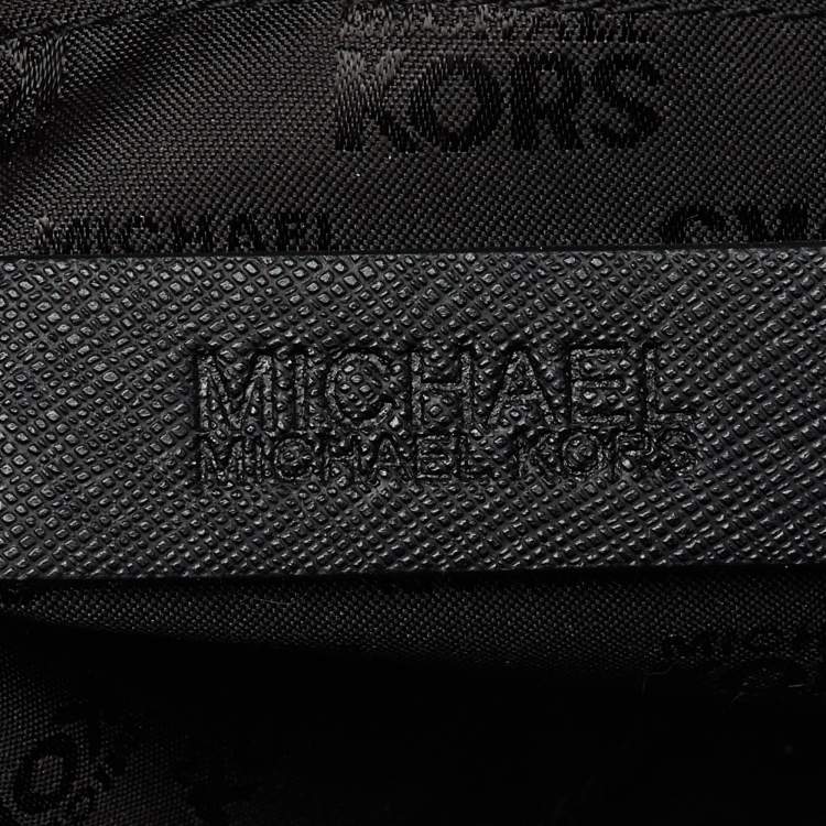 Pre Owned MICHAEL Michael Kors Black Saffiano Leather Jet Set Travel Chain Shoulder Bag