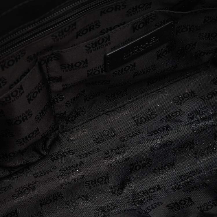 Pre Owned MICHAEL Michael Kors Black Saffiano Leather Jet Set Travel Chain Shoulder Bag