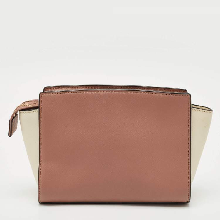 Pre Owned MICHAEL Michael Kors Tricolor Leather Small Selma Crossbody Bag