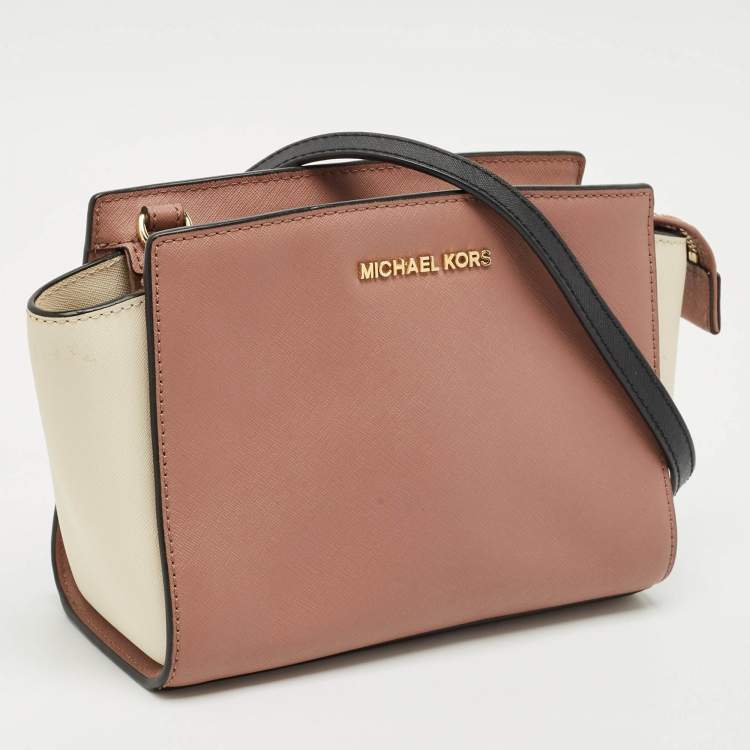 Pre Owned MICHAEL Michael Kors Tricolor Leather Small Selma Crossbody Bag
