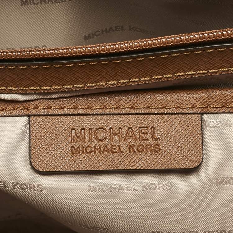 Pre Owned MICHAEL Michael Kors Brown Leather Jet Set Top Zip Tote