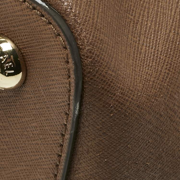 Pre Owned MICHAEL Michael Kors Brown Leather Jet Set Top Zip Tote