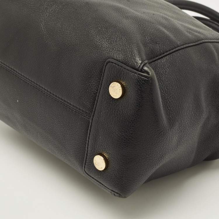 Pre Owned MICHAEL Michael Kors Black Leather Riley Satchel