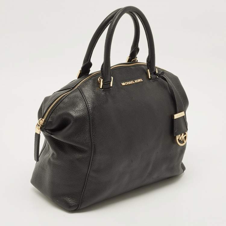 Pre Owned MICHAEL Michael Kors Black Leather Riley Satchel