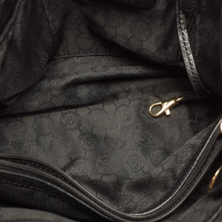 Pre Owned MICHAEL Michael Kors Black Leather Riley Satchel
